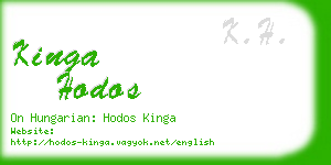 kinga hodos business card
